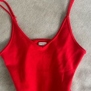 ARITZIA SUNDAY BEST RED BODY SUIT